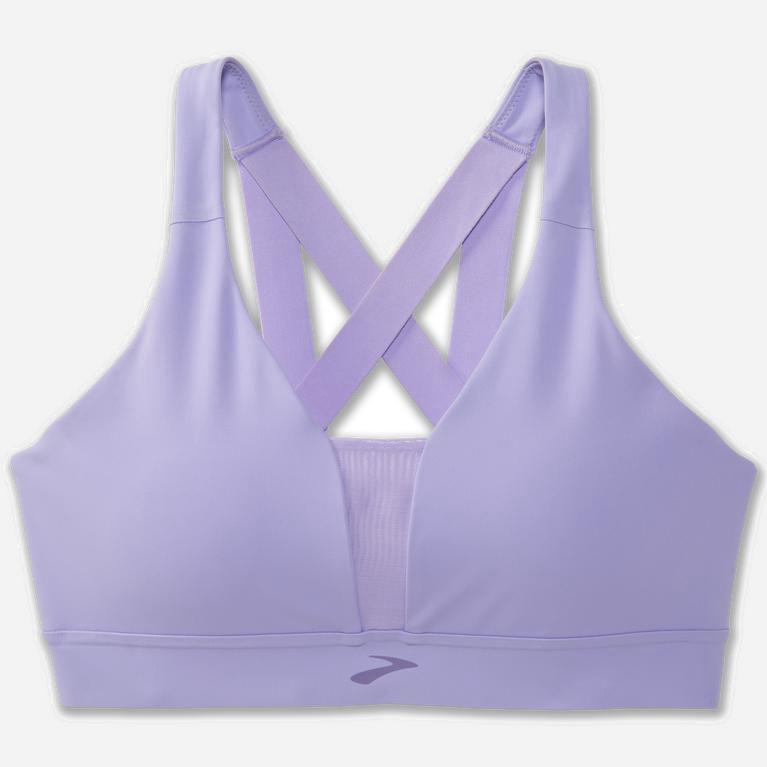 Brooks Drive Plunge Womens Running Bra - Lavender Purple/Violet Dash - Philippines (456037GLH)